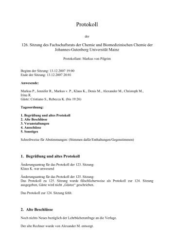 Protokoll chemie uni unternehmen bachelorarbeit